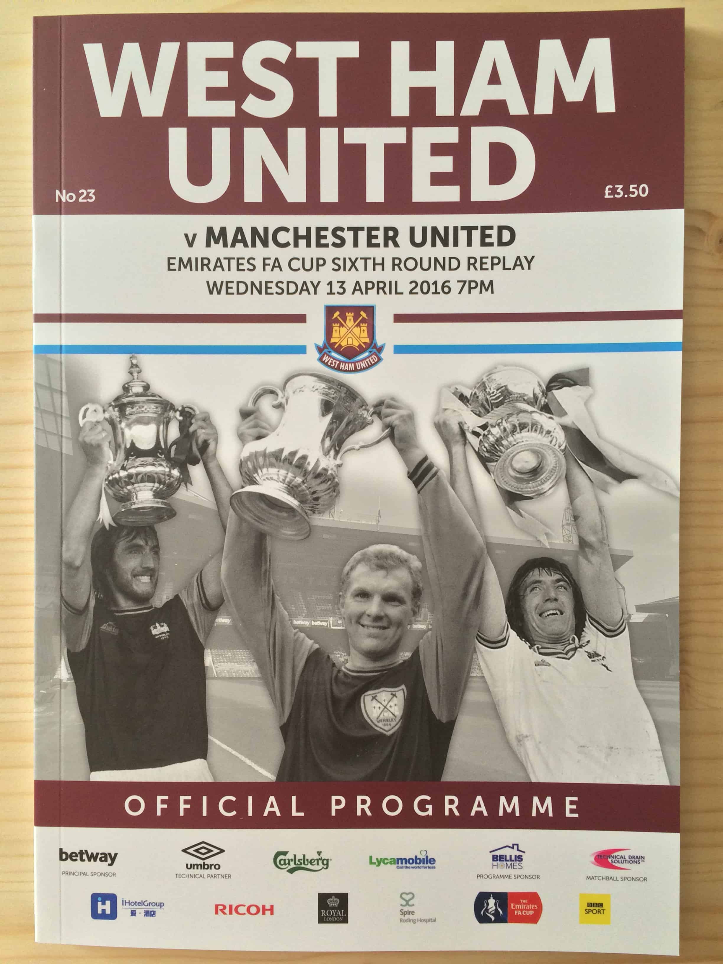 West Ham United FC v Manchester United FC